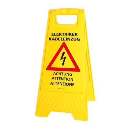 Warnaufsteller Elektriker Kabeleinzug
